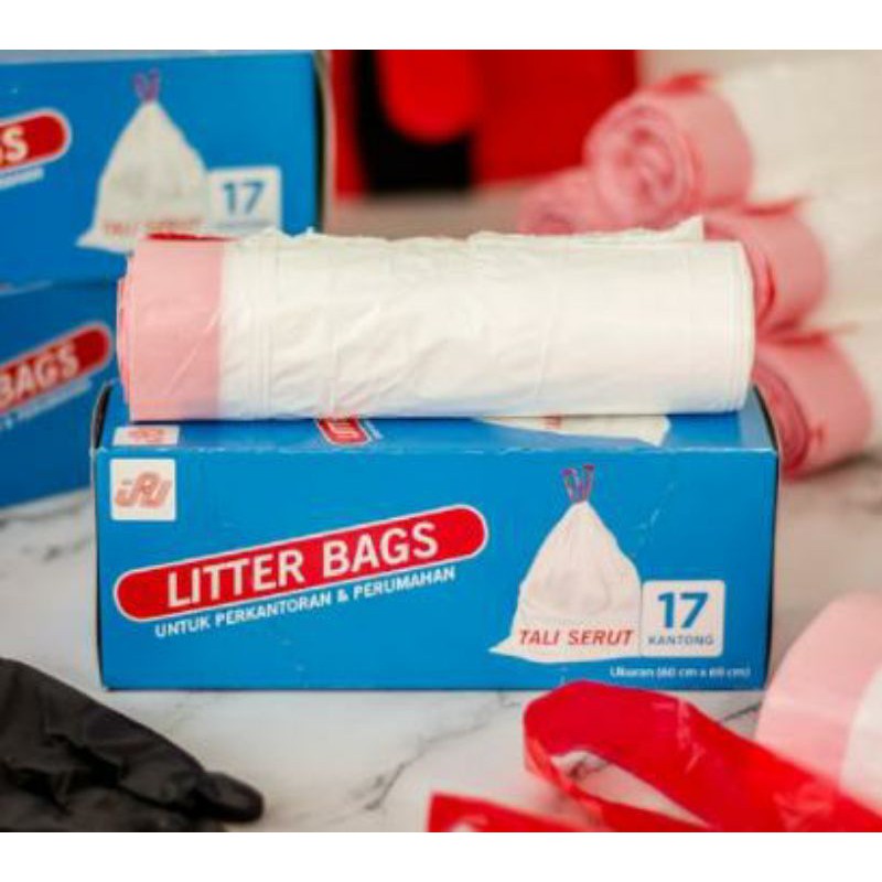 DAVINCI - Litter trash bag dengan tali serut / laundry bag