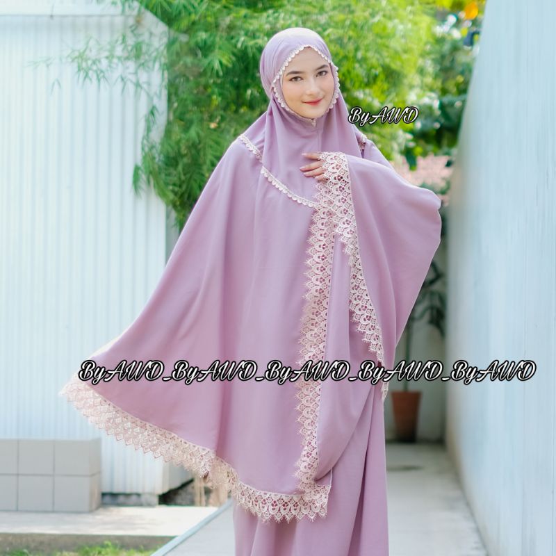 mukena dewasa renda zipper mewah SAMANTHA Series