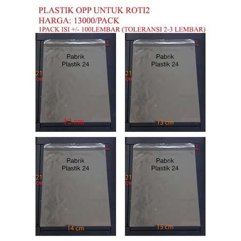 PLASTIK OPP SEAL ROTI/MASKER/DVD/MAKANAN (PER500)