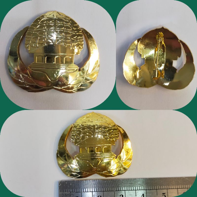 pin korpri Kuningan asli pakai peniti