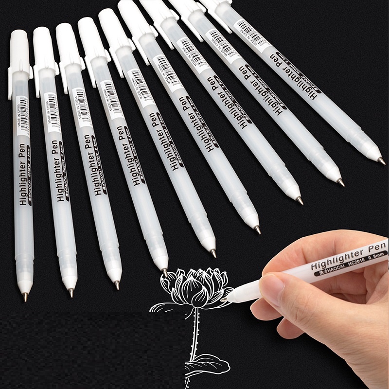 

[DZ] ST479 - Pena Pulpen Art Craft Warna Warni Putih Pigment Liner Bolpen Spidol