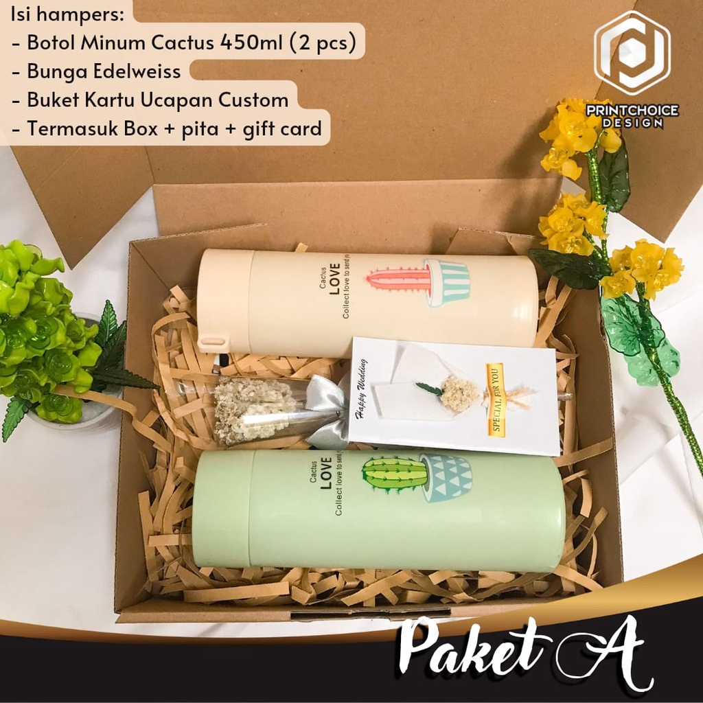 HAMPERS GIFT WEDDING | HADIAH PERNIKAHAN | TUMBLER CUSTOM COUPLE HEMAT | LOW BUDGET