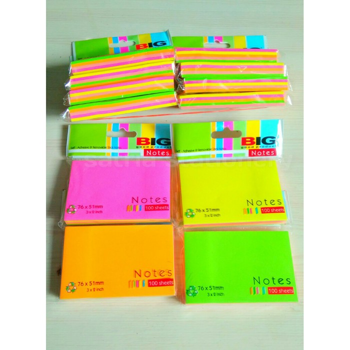 

PEMBATAS BUKU, STICKY NOTES, KERTAS MEMO, POS IT 76X51 TUMPUK BIG