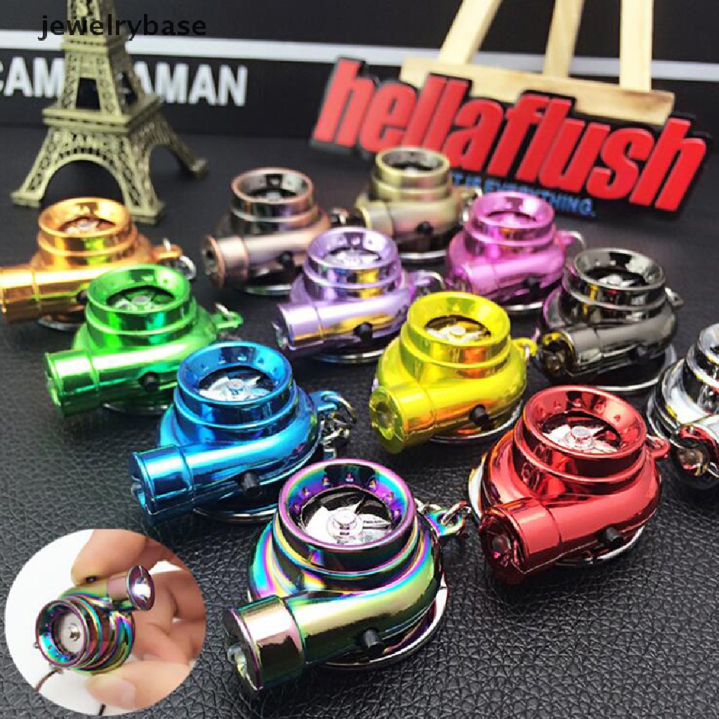 1 Pc Gantungan Kunci Turbocharger Mini Model Turbin Putar Untuk Aksesoris Mobil