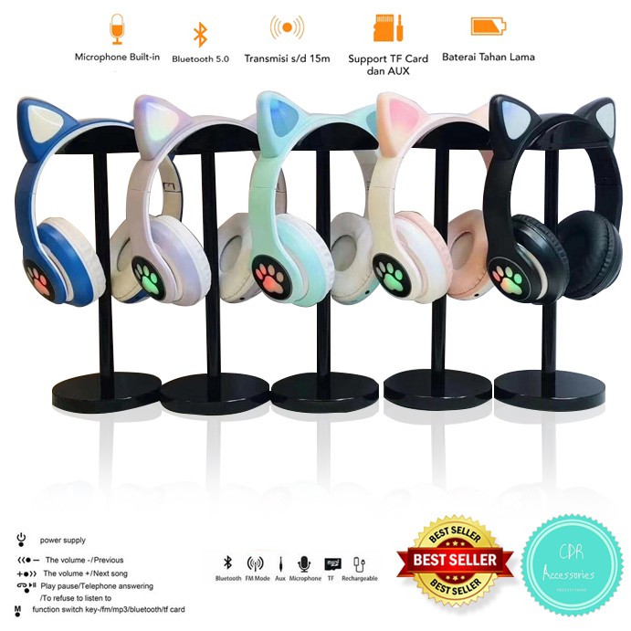 Cat Ear Headphone STN-28 Wireless Bluetooth LED light