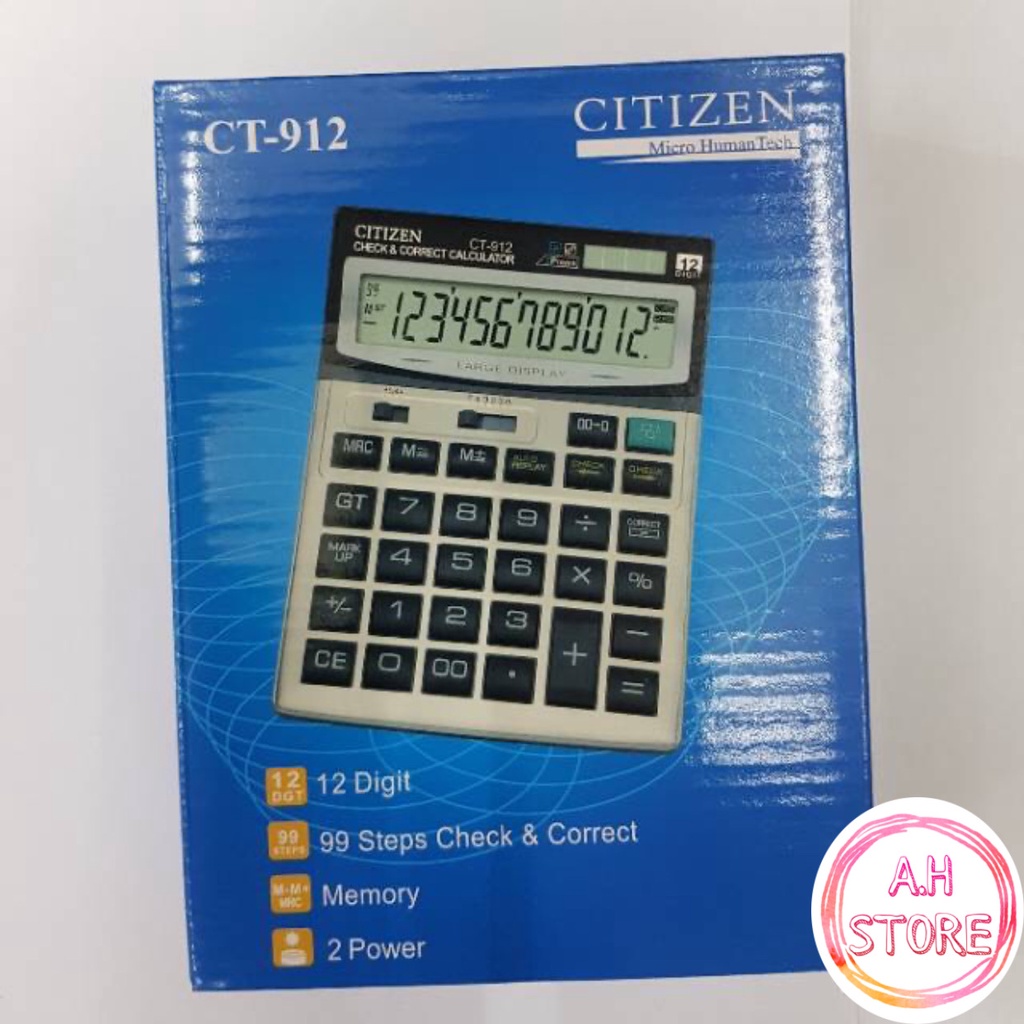 

Kalkulator Citizen CT-912 12 Digit Kalkulator Besar CT912