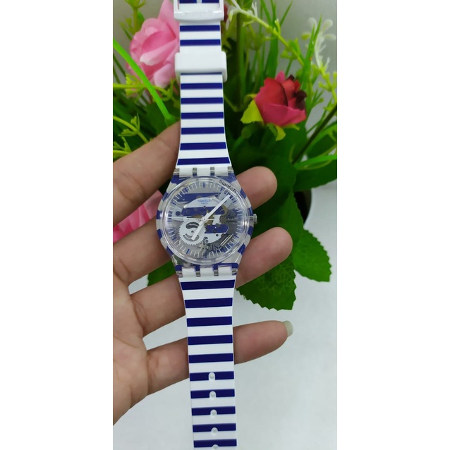 Jam Tangan Wanita SWATCH GE270  - Just Paul - Biru