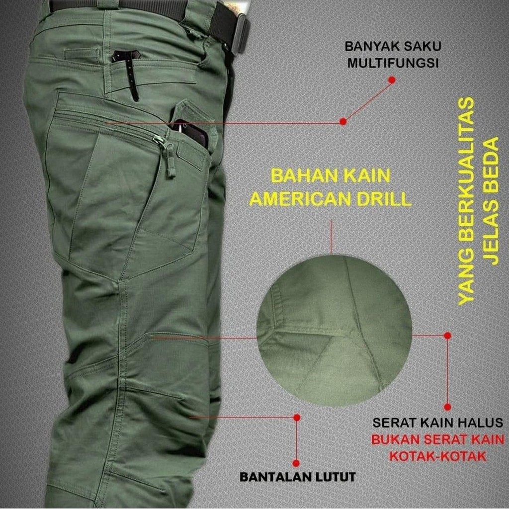  CELANA  TACTICAL PANJANG PRIA KITANICA BAHAN  AMERICAN  DRILL  