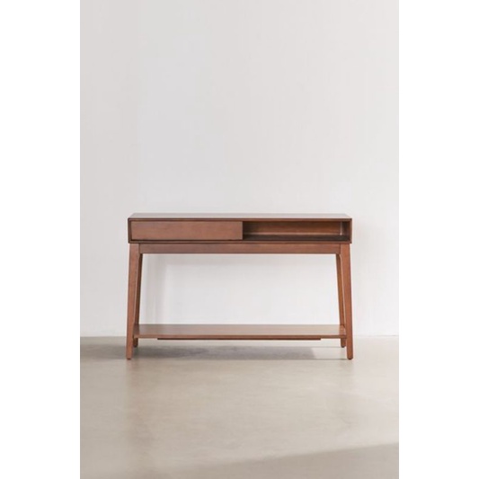 meja serbaguna laptop belajar kerja tv vas bunga minimais kayu jati