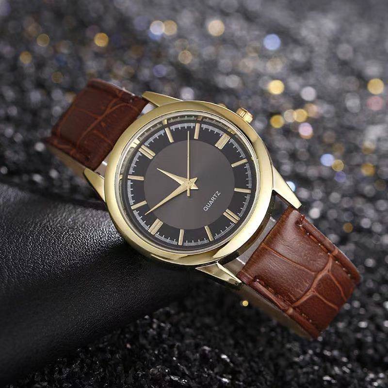 Jam Tangan Analog Casual Pria Quartz Fashion Korea / Jam Tangan Pria Strap Pu Elegan Dan Casual