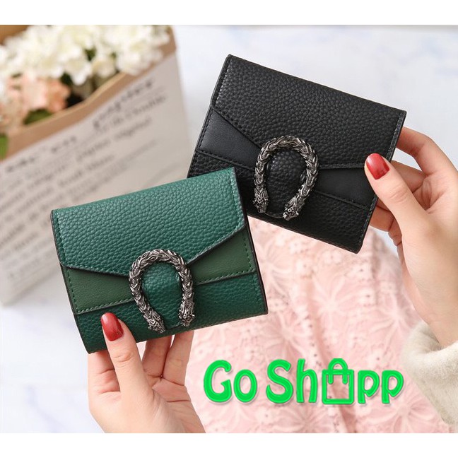 Dompet Wanita Kancing Ular Polos - Dompet Fashion Kulit Import - Dompet Wanita Premium Import [PD08]