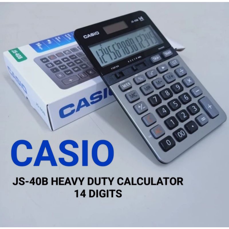 

CASIO KALKULATOR 14 DIGIT JS 40 B HEAVY DUTY CALCULATOR DESKTOP TYPE