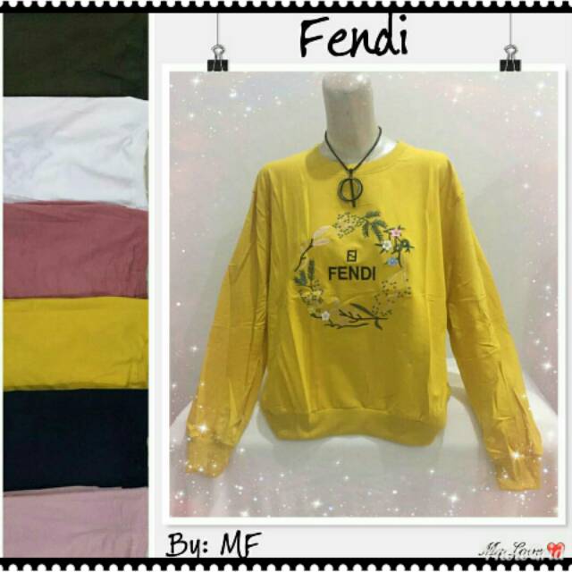 KAOS PANJANG ATASAN WANITA IMPORT FENDI