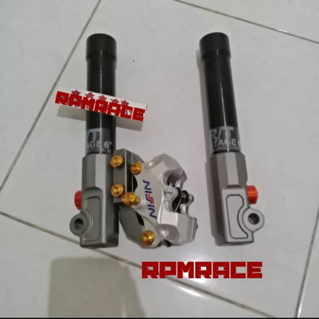 Paket Bottom Shock Rt Tabung Shock Rt Plus Kaliper Nissin Vario Scoopy Beat Spacy Dll