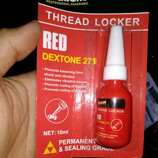 Dextone Red Thread Locker 271 - Lem Baut Permanent Locking - 10 Ml