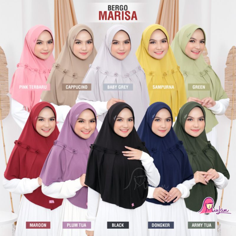 Bergo Marisa Miulan / Bergo Miulan / Jilbab Miulan / Jilbab Harian / Jilbab Instant / Miulan Hijab /