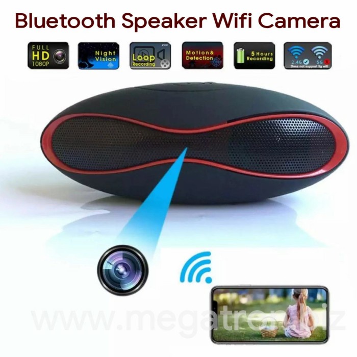 Bluetooth Speaker Wifi Spy Camera - iOS Android
