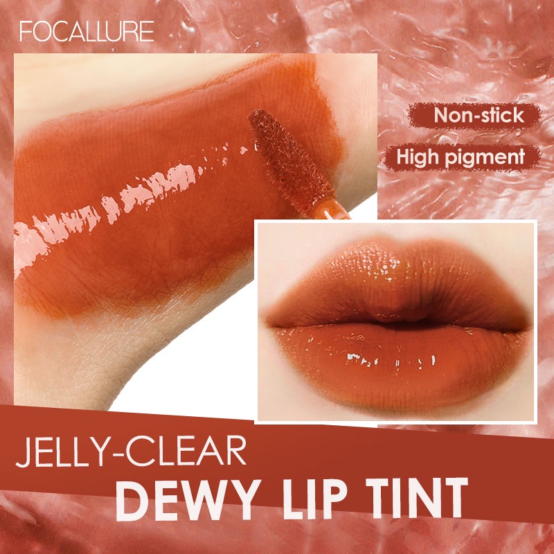 FOCALLURE tahan lama Berkilau Dengan Pelembab Lipgloss