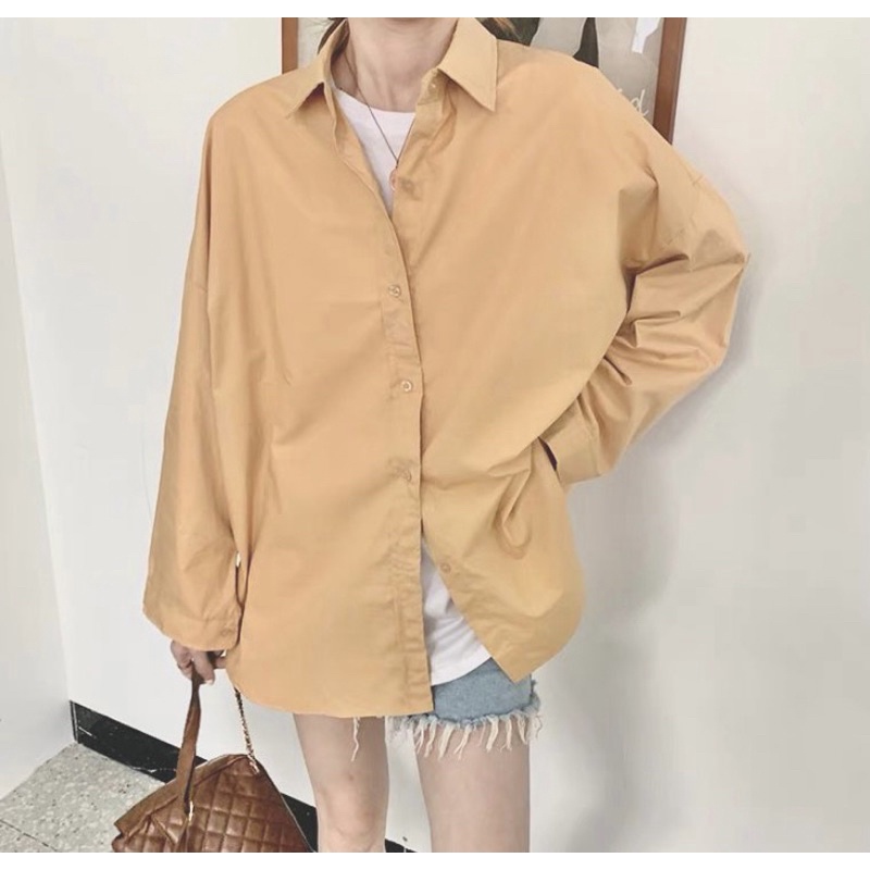 kemeja korea/kemeja oversize/kemeja wanita/baju wanita fashion