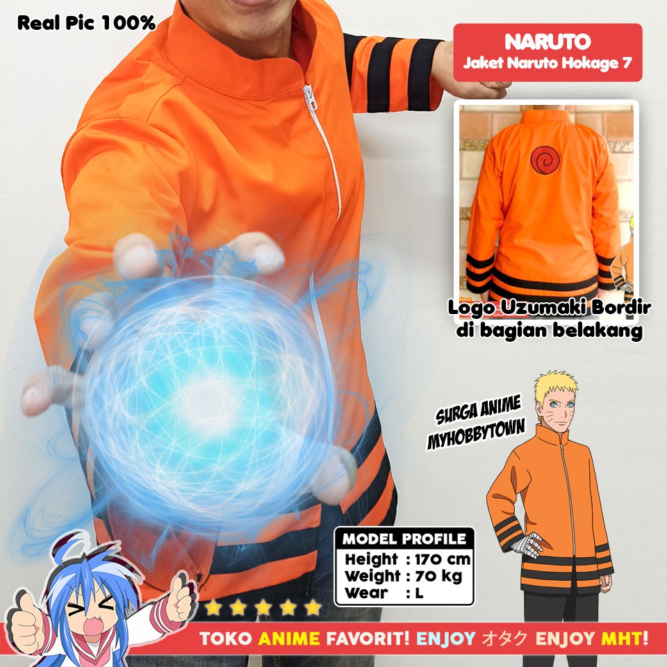 Jaket Anime Boruto Naruto Hokage 7 - Kostum Anime Cosplay