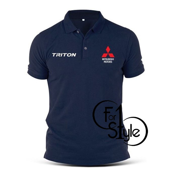 POLO SHIRT MITSUBISHI TRITON CAR LOGO KAOS KERAH PRIA MITSUBISHI