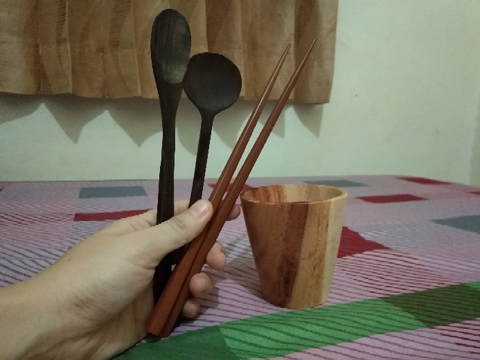 Sendok Kayu Korea Bulat 17,5cm