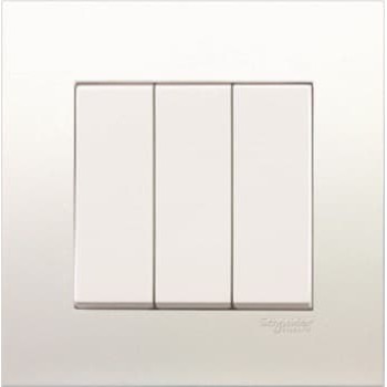 Schneider Saklar Triple Hotel 3G Vivace KB33_WE 3 Gang 2 Way