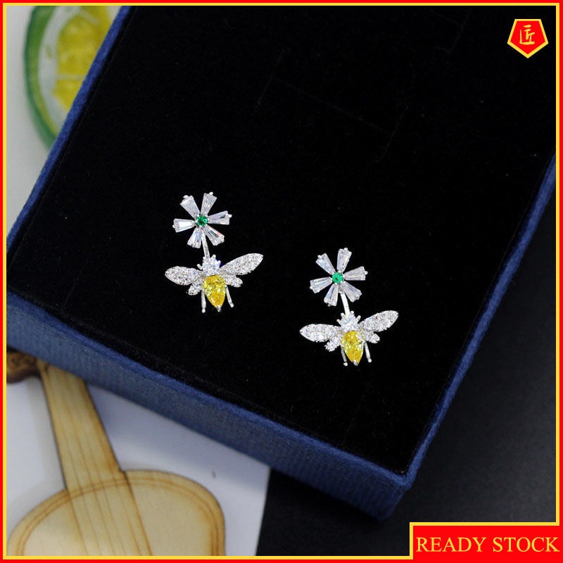 Anting Tusuk Motif Bunga / Lebah Simple Lucu Untuk Wanita