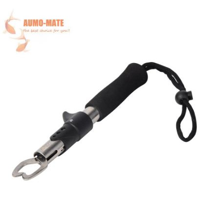 [TOSERBA_EMAK] - iLure Portable Stainless Steel Fishing Gripper Tool Equipment - FLG-P-006 - Black