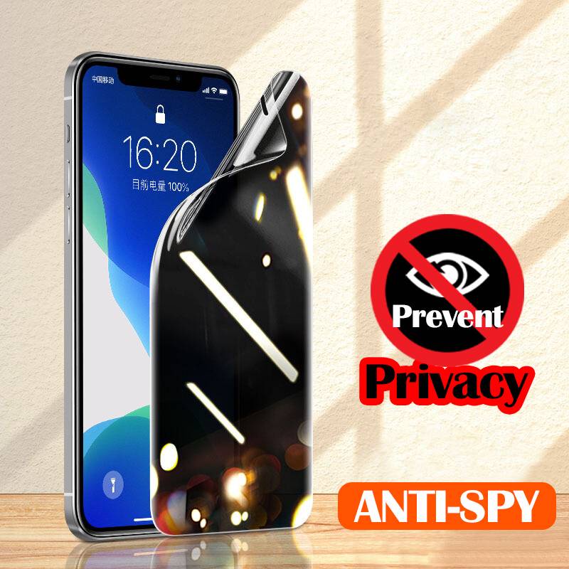 Privacy Full Cover Hydrogel Film for IPhone 11 12 Pro Max Mini Screen Protector iPhone 7 8 Plus X XS Max XR SE 2020 anti Spy Film