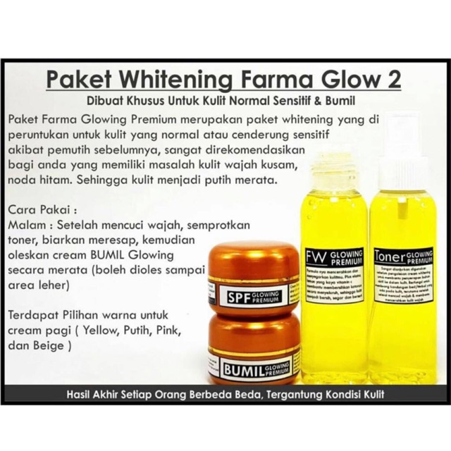 Whitening farma glow khusus bumil glowing memutihkan farma cream dokter