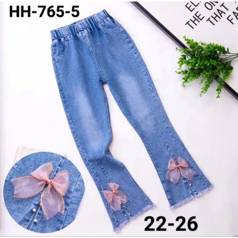 celana jeans anak perempuan import cutbray 5 tahun - 9 tahun celana cutbray anak perempuan import je