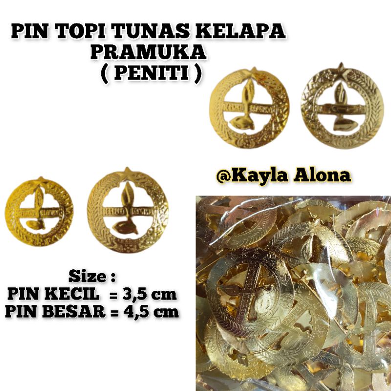 PIN/BROS TOPI  PRAMUKA KUNINGAN ( PENITI )