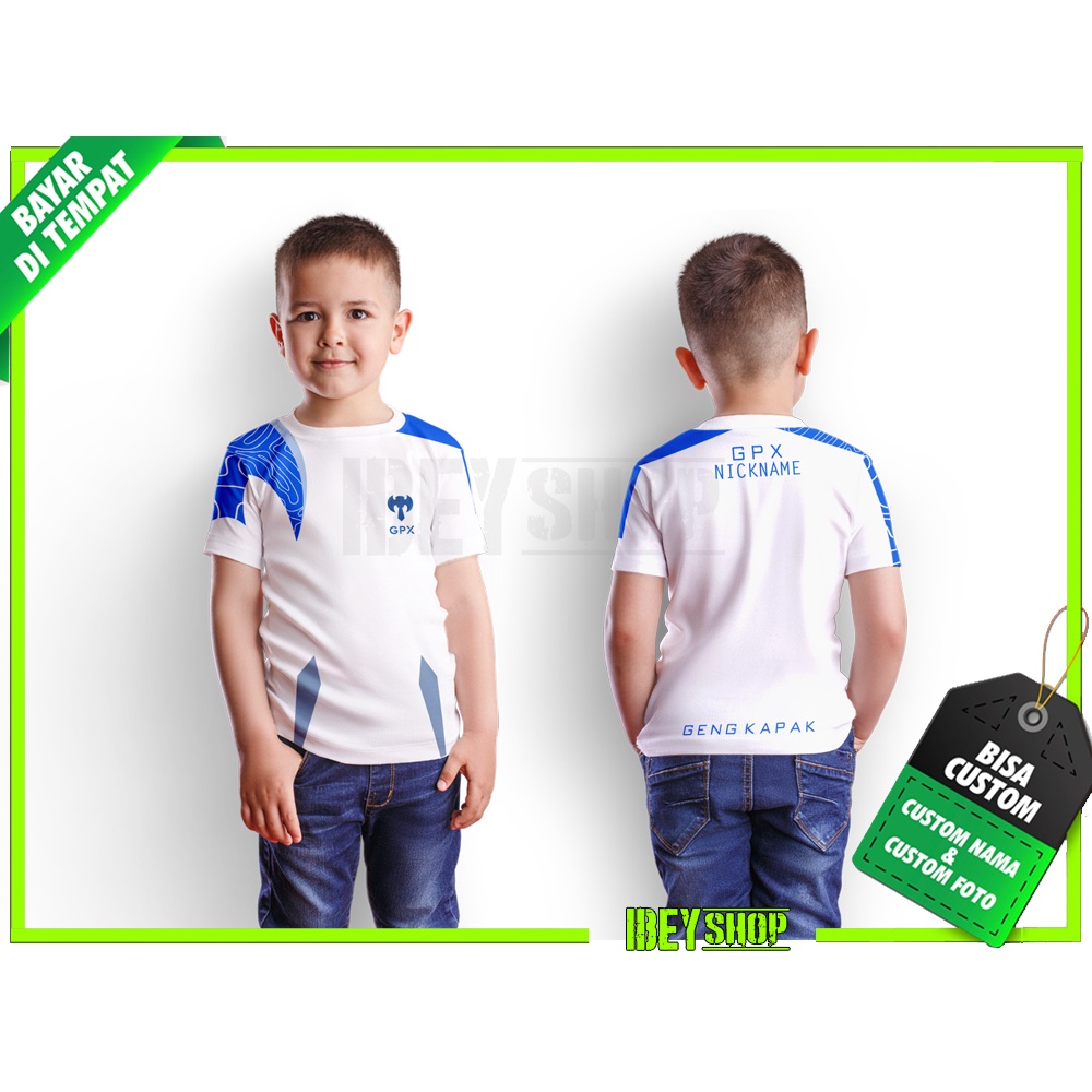 Baju GPX GENG KAPAK Anak  ESPORT GAMING FREE NICKNAME 2022 Fullprint Custom Premium