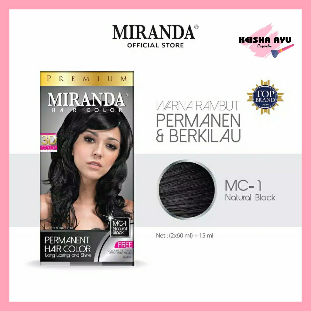 Miranda Hair Color 60ml Cat Rambut Pirang Rambut Pewarna Rambut