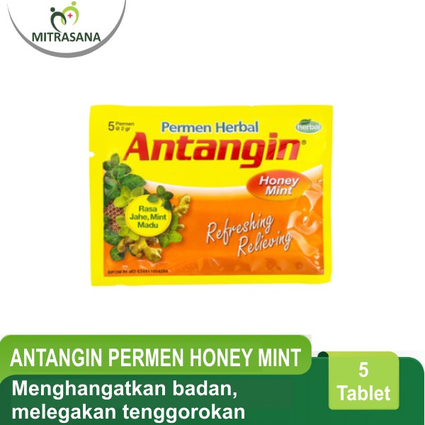 

Antangin Permen Herbal Honey Mint Sachet isi 5 Tablet Hisap