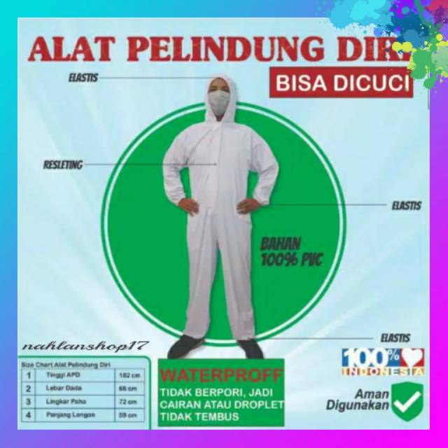 BAJU APD HAZMAT SUIT ANTI VIRUS / BAJU HAZMAT APD / BAJU HASMAT