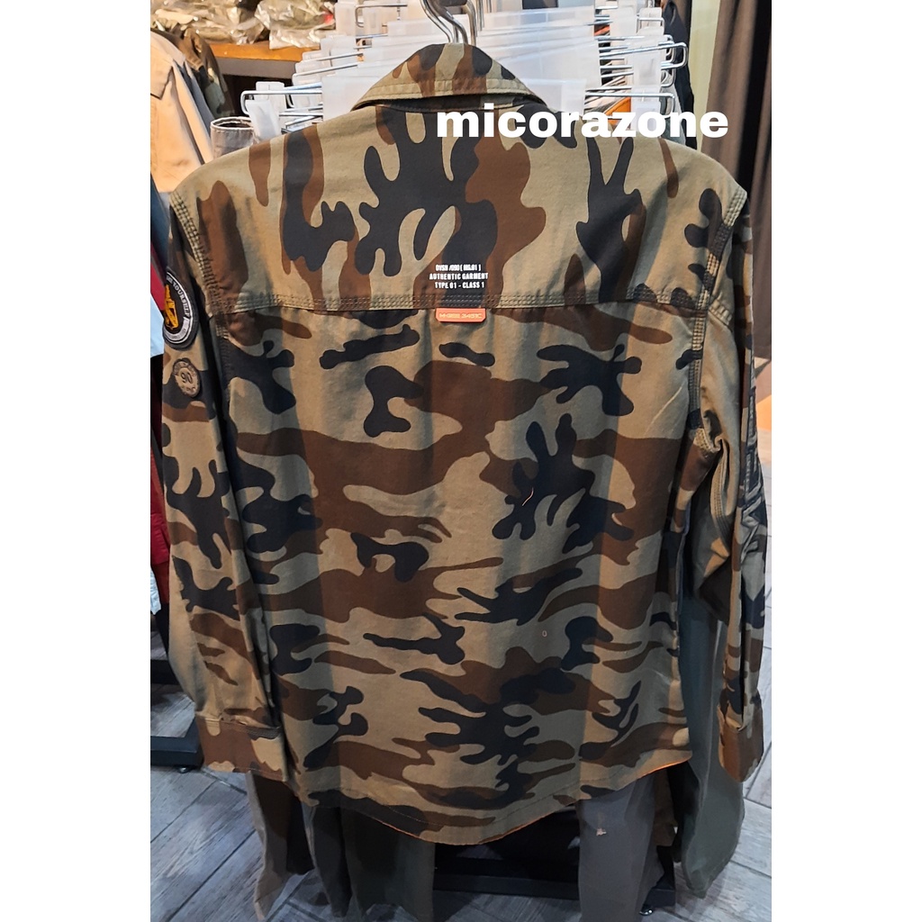 Kemeja Jaket MGEE 3451C Original Outdoor North 002 Green Camo