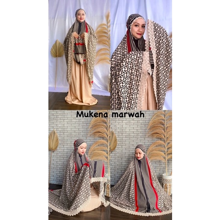 Mukena Marwah Traveling Jumbo Rayon Premium Motif 2in1 Terbaru