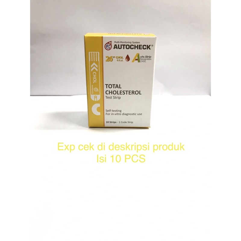 STRIP AUTOCHECK Cholesterol / Kolesterol / 1 box isi 10 STRIP