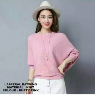 Atasan Wanita Baju Rajut Salur Premium LASPERAL BATWING Atasan Wanita Baju Rajut Salur Premium LASPERAL BATWING