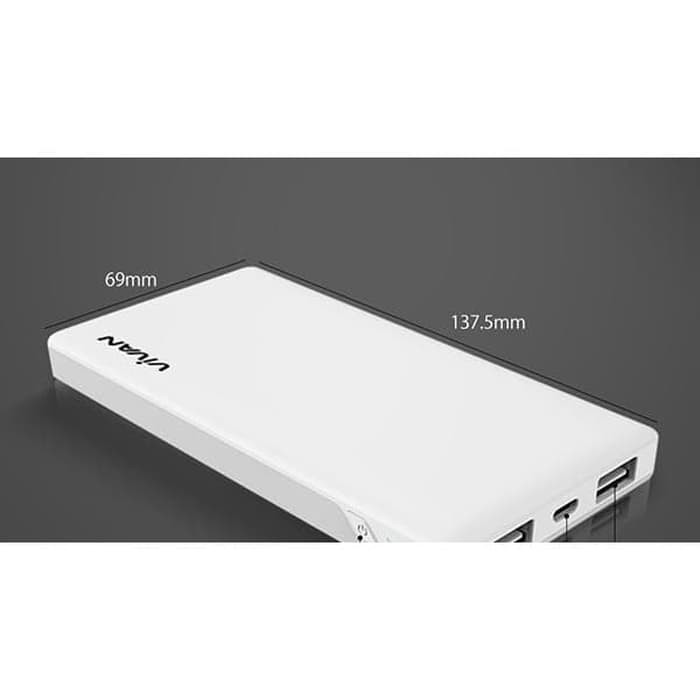 Power Bank Vivan 10000mAh Dual USB Fast Charging