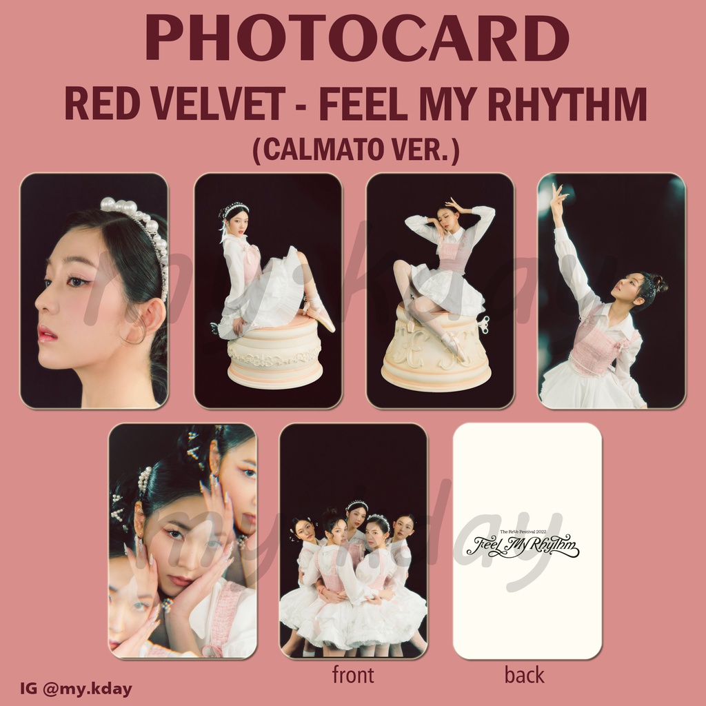 PC-0855, Unofficial Photocard Red Velvet Feel My Rhythm (Calmato Ver.) 2 sisi