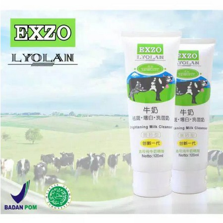 ⭐ BAGUS ⭐ EXZO LYOLAN BRIGHTENING MILK CLEANSER 120ML | Cleanser