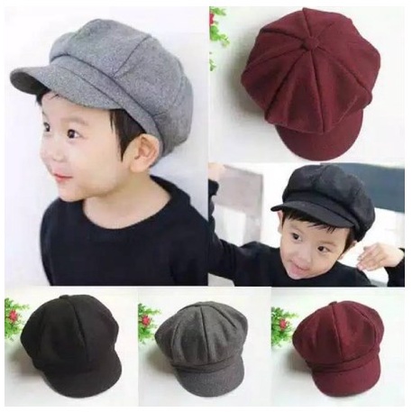 TOPI BARET POLOS KEREN DAN ELEGAN BUAT ANAK DESAIN KUBAH | FADHILAH SHOP BJB