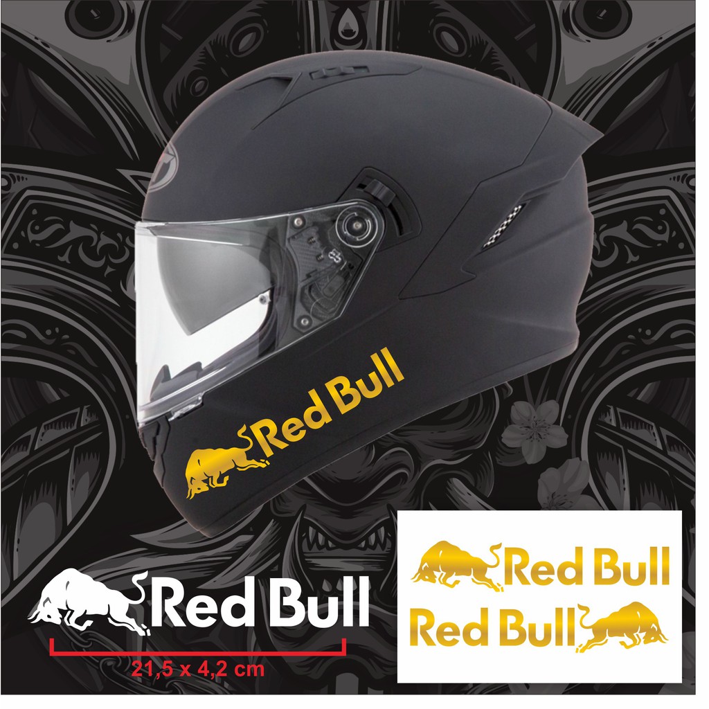Sticker Cutting Redbull Helm