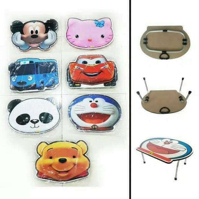 Meja Belajar Kayu Lipat Karakter