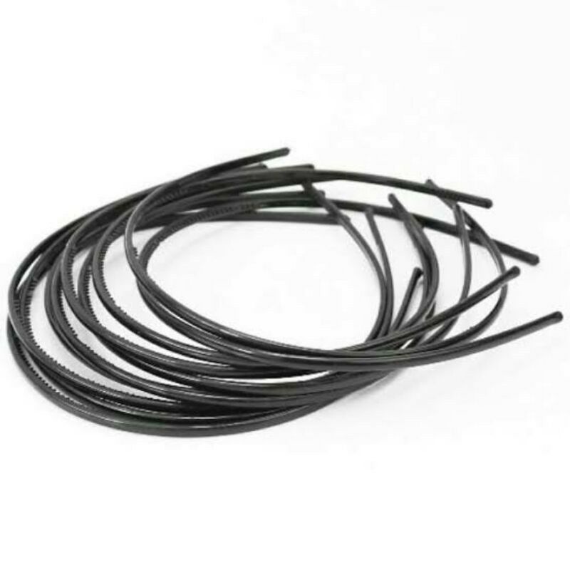 Bando lidi polos warna hitam 0,5 cm