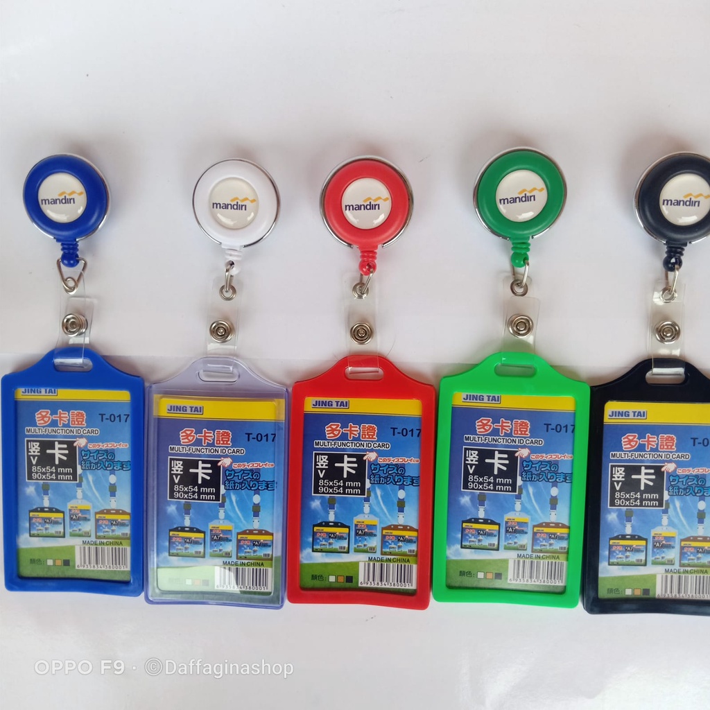 

Logo Bank Mandiri Gantungan Id Card Holder/NameTag/Yoyo putar Casing Silicon