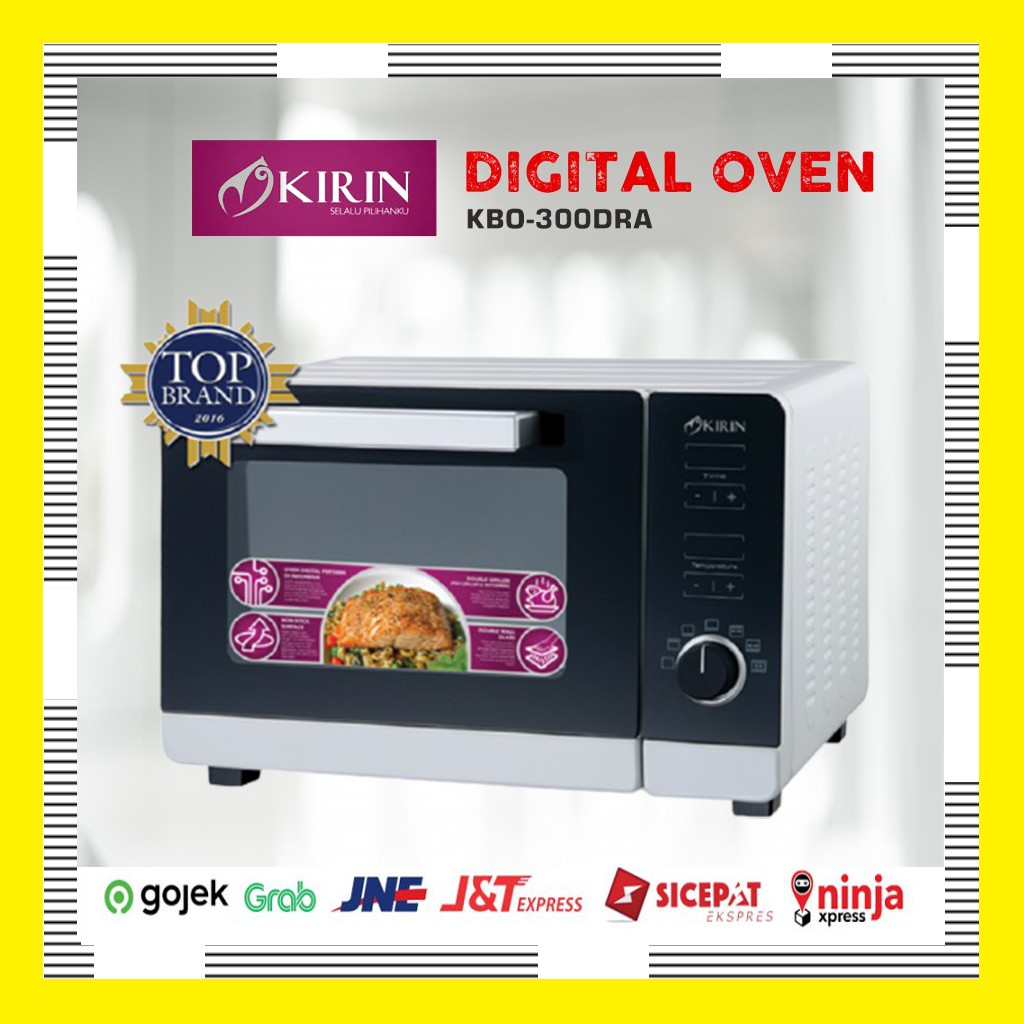 Oven Listrik KIRIN DIGITAL OVEN WHITE KBO-300DRA/KBO300DRA Low Watt 30 Liter Non Stick/Anti Lengket